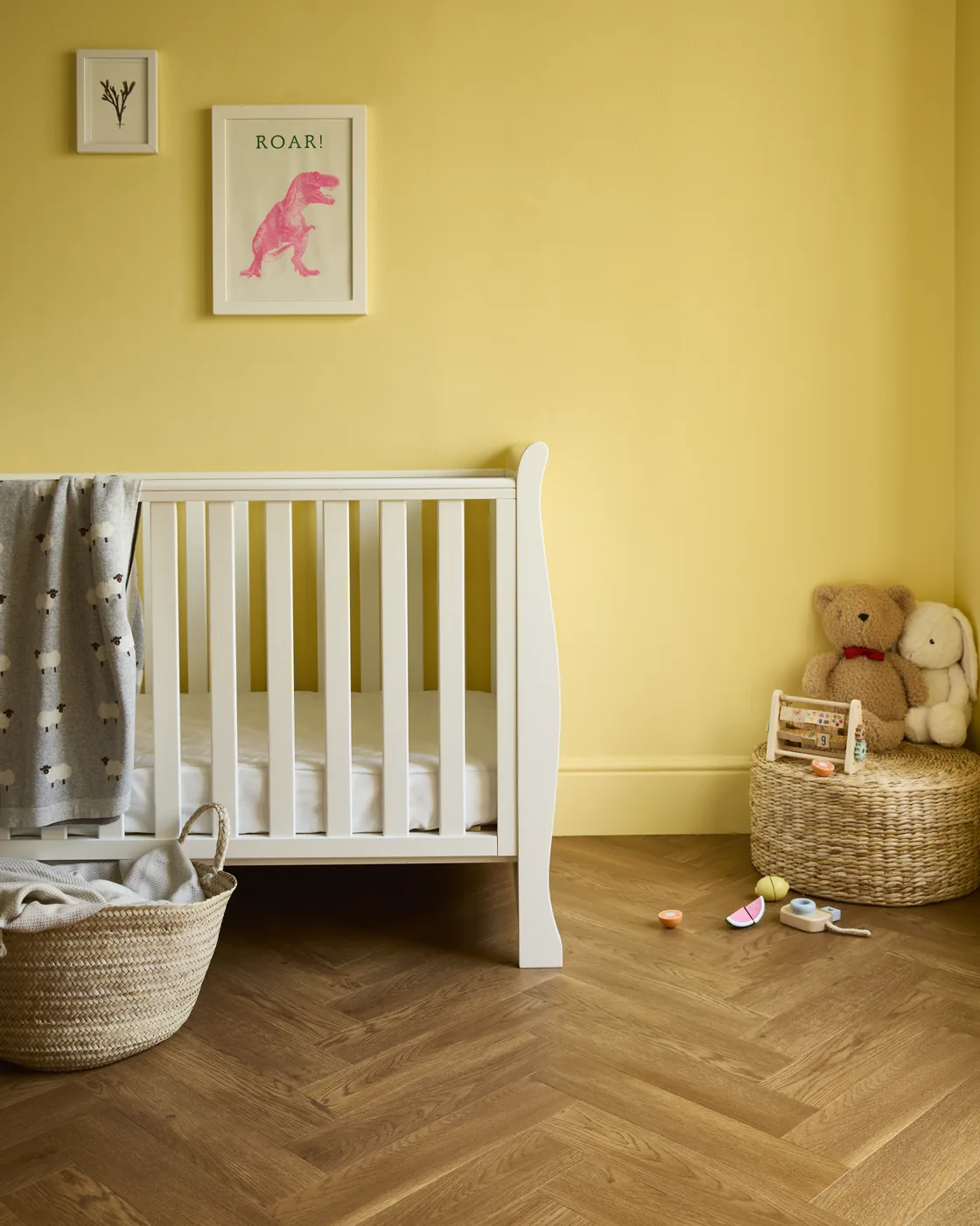 Chambre d’enfant au sol Amtico New England Oak posé en grand parquet